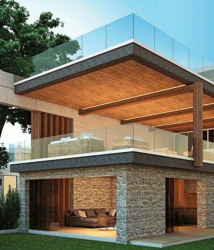 Aluminium glass railing