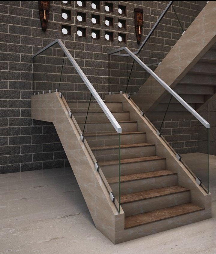 Aluminium glass railing