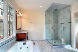 Bathroom shower glass enclosure