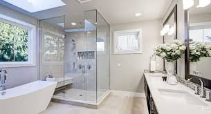 Bathroom shower glass enclosure