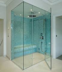 Bathroom shower glass enclosure